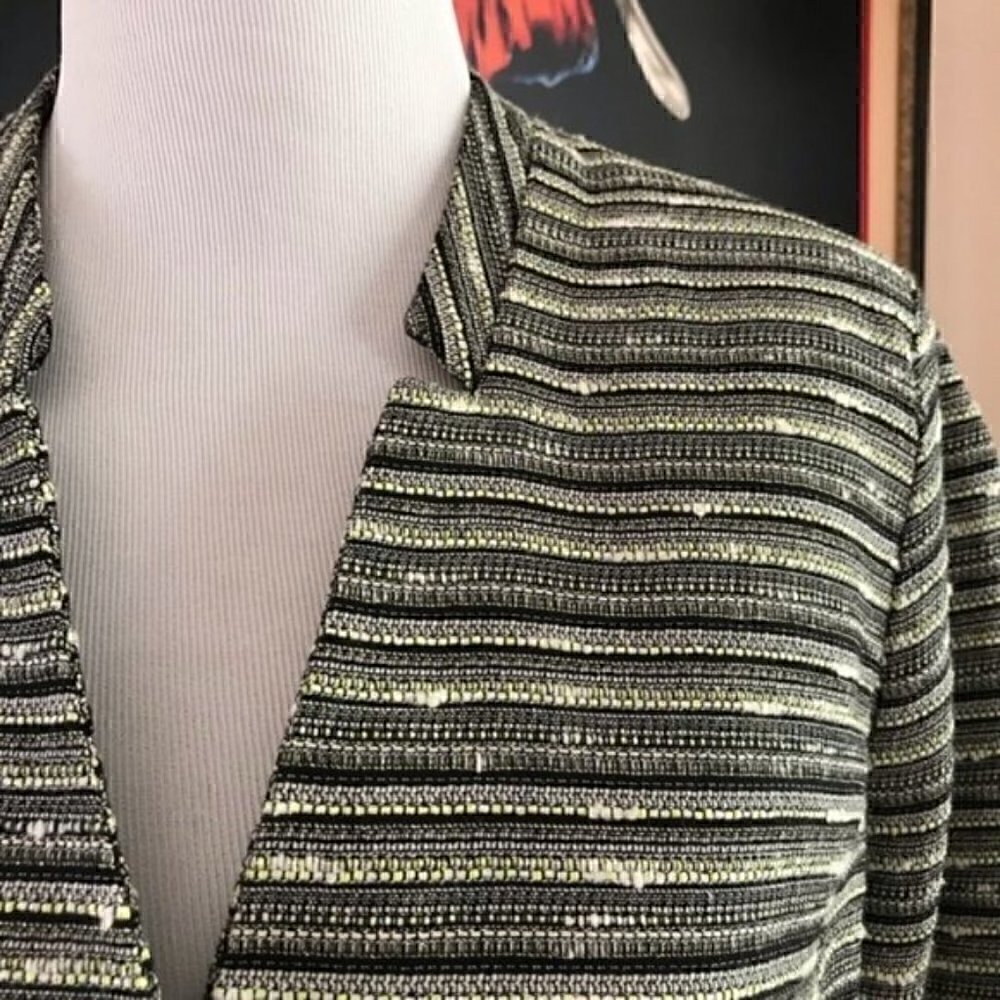 Mossimo: V-Neck Zipper Tweed Jacket Sz 18 - Picture 2 of 8